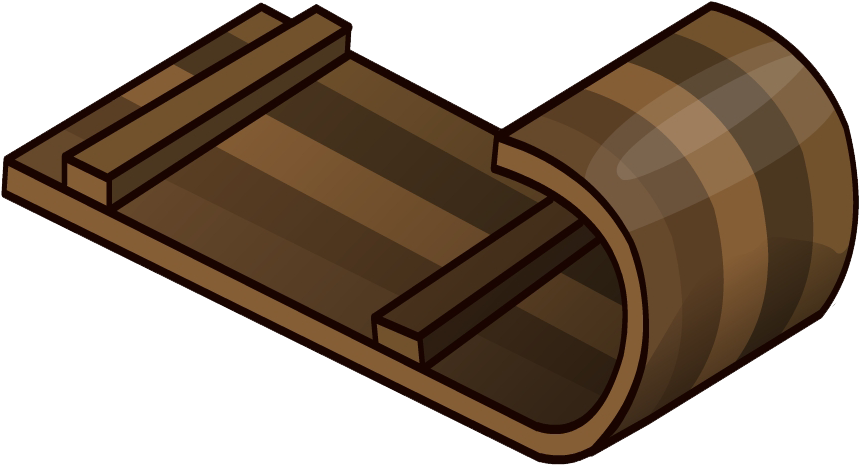 Sled Pin - Png - Club Penguin Toboggan (946x652), Png Download