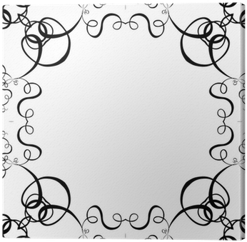 Black & White Scroll Frame Background Canvas Print - Black And White Backgrounds (400x400), Png Download