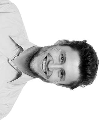 Man Looking Bw Side - Boy (330x400), Png Download