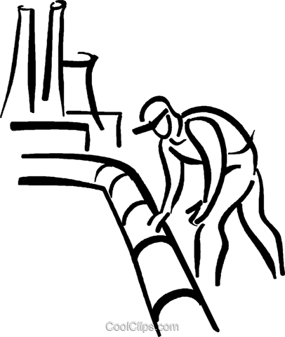 Person Looking A Pipeline Royalty Free Vector Clip (406x480), Png Download