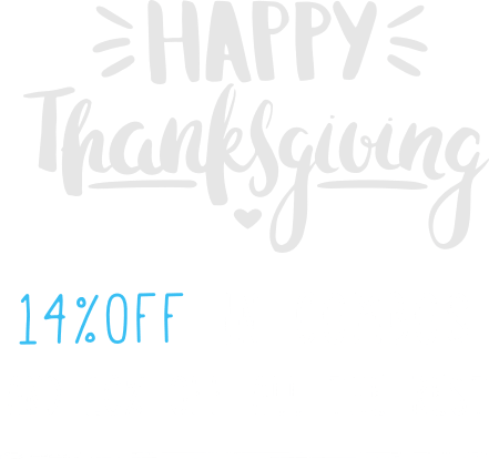 Happy Thanksgiving 14% Off In Combos And 10% Off All - Drawing (441x414), Png Download
