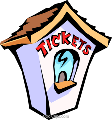 Ticket Booth Royalty Free Vector Clip Art Illustration - Ticket Booth Clip Art (448x480), Png Download