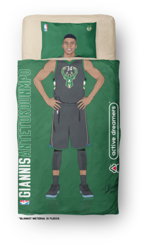 Giannis Antetokounmpo "signature Series" Blanket - Green Lantern (560x560), Png Download