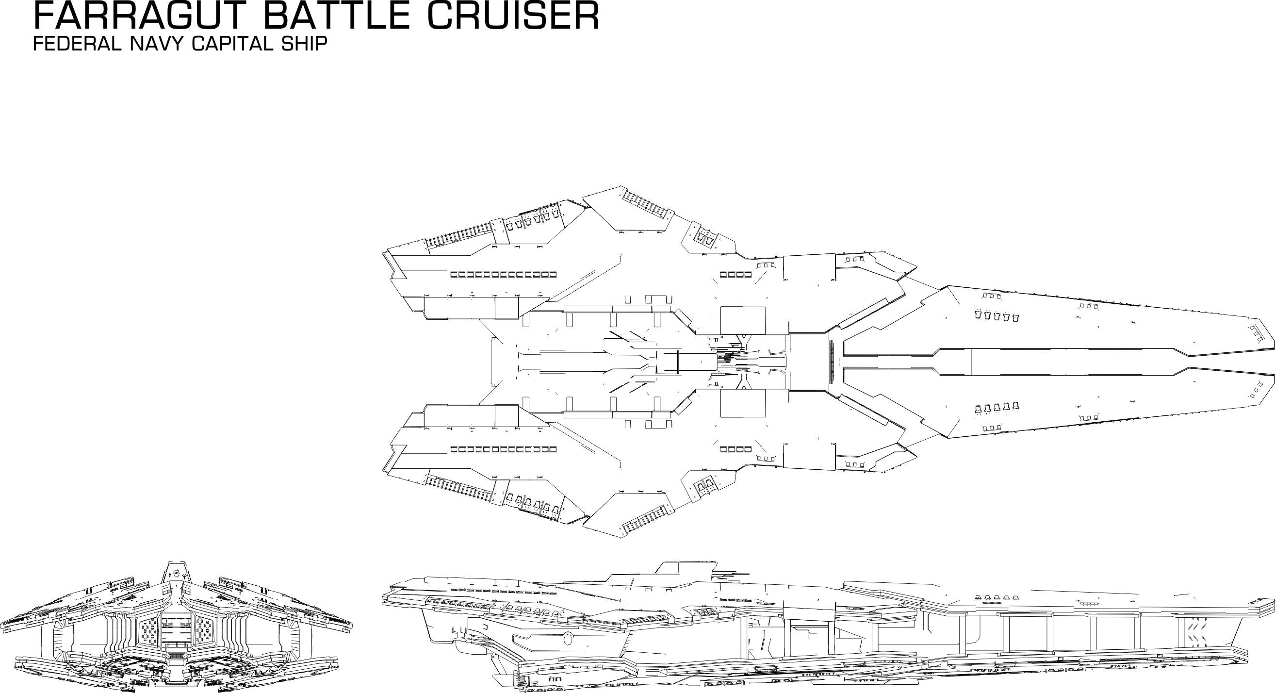 Core Dynamics Farragut Battle Cruiser Capital Class - Ship (2628x1428), Png Download