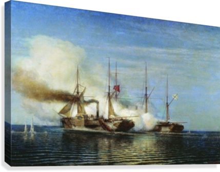 Battleship Art - Alexej Petrowitsch Bogoljubov Kunstdruck: Die Fregatte (429x335), Png Download
