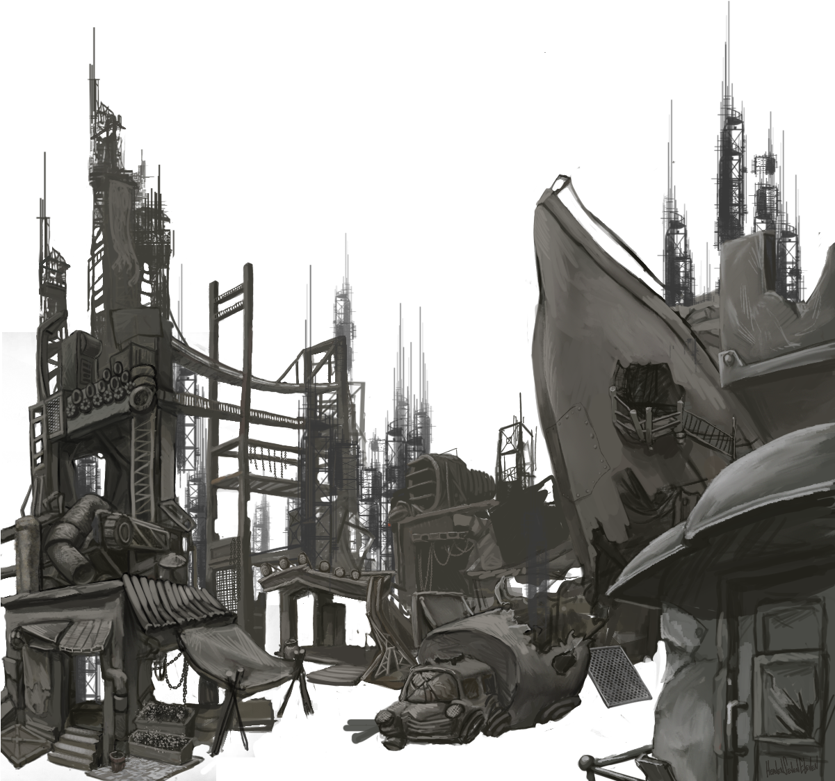 Junktown Concept - Concept2 (1200x1200), Png Download