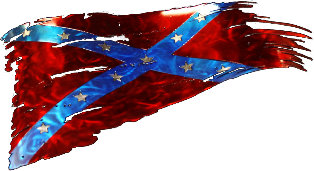 Rebel Flag Metal Art (1225x1225), Png Download