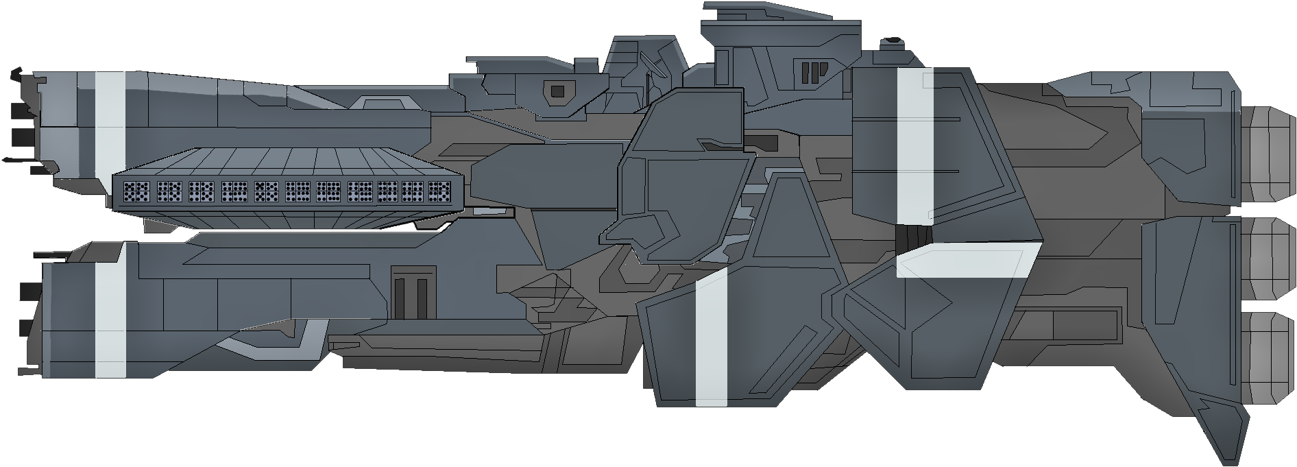 Leonidas-class Battleship - Unsc Ships (2000x960), Png Download