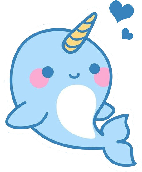 Narwhal Kawaii (600x600), Png Download