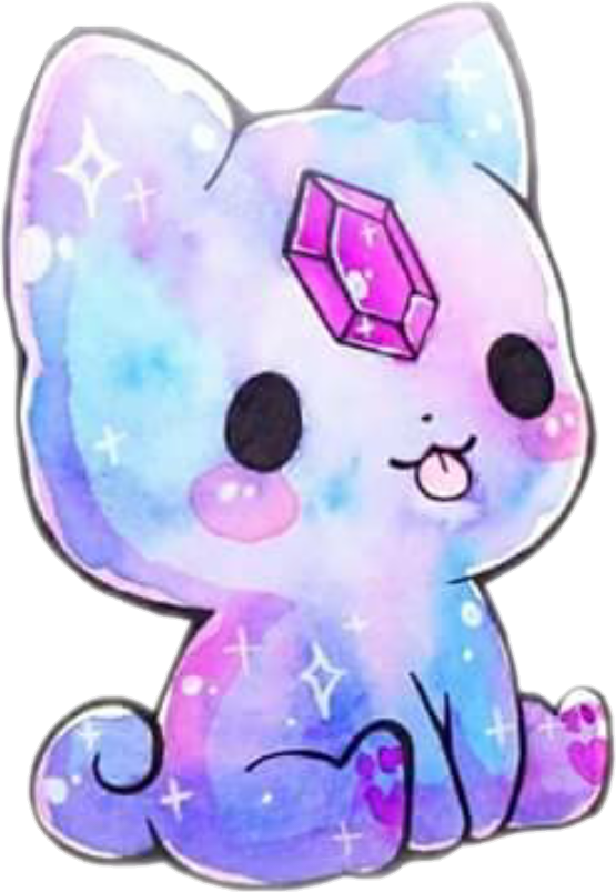 Vector Freeuse Download Colorful Kitty Catstickers - Separadores De Libros Kawaii (555x803), Png Download