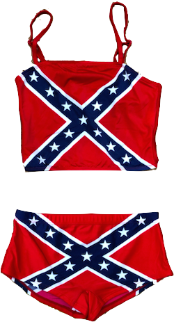 Confederate Flag Tube Top Bikini - Invade Our Georgia Card (500x500), Png Download