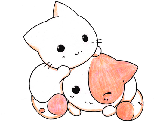 Image Gallery Kawaii Cat - Chibi Cats (554x420), Png Download