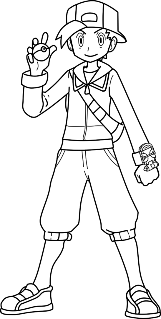 Pokemon - Gold Outline Pokemon (547x1080), Png Download