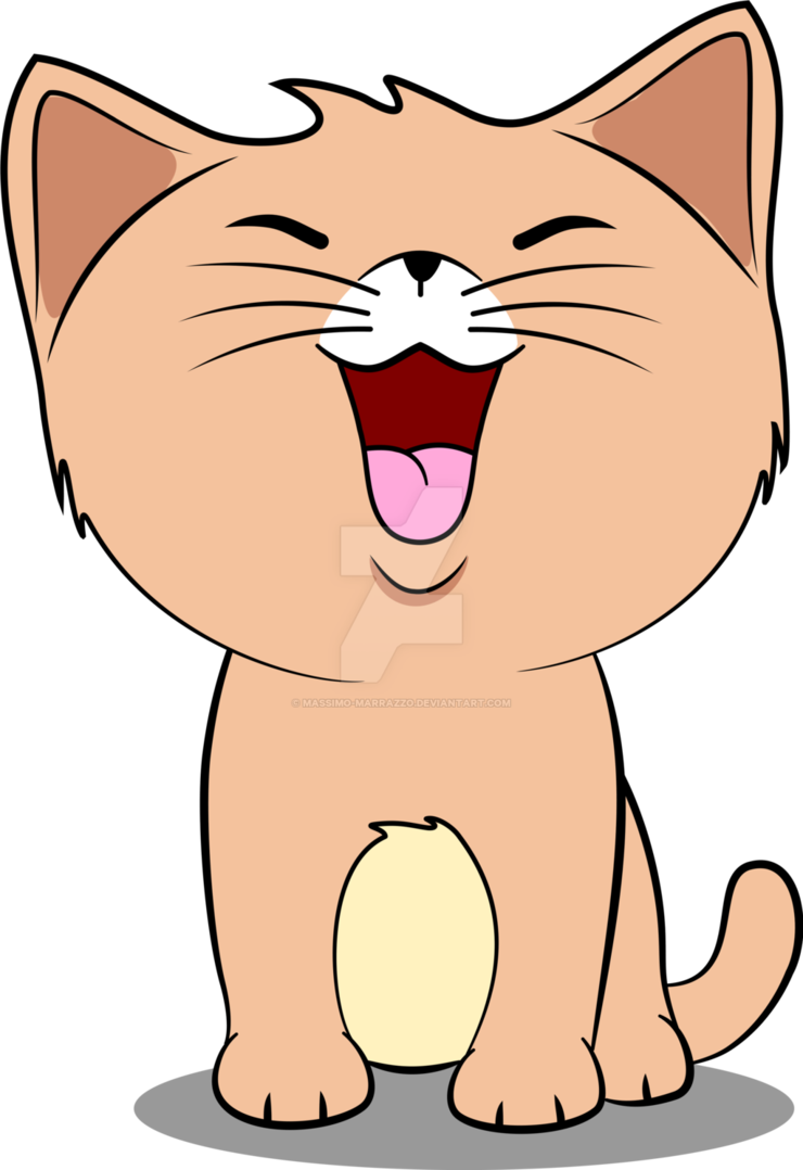 Kitten Clipart Kawaii - Cartoon Kawaii Cat (740x1078), Png Download