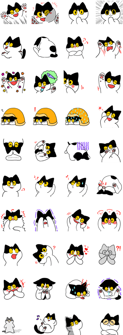 Kawaii Kawaii Kawaii Cat - Sticker (420x1121), Png Download
