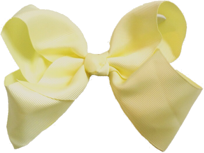 Jumbo Hair Bow - Pale Yellow Hair Bow (768x768), Png Download