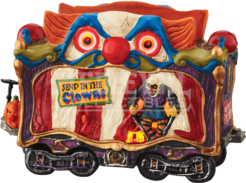 Creepy Clown Car - Department 56 Haunted Rails (850x850), Png Download