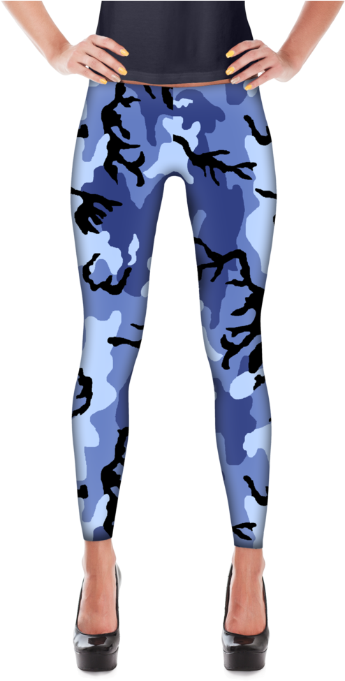 American Urban Blue Camo All-over Leggings - Oakland Raiders Legging Xl (688x1024), Png Download