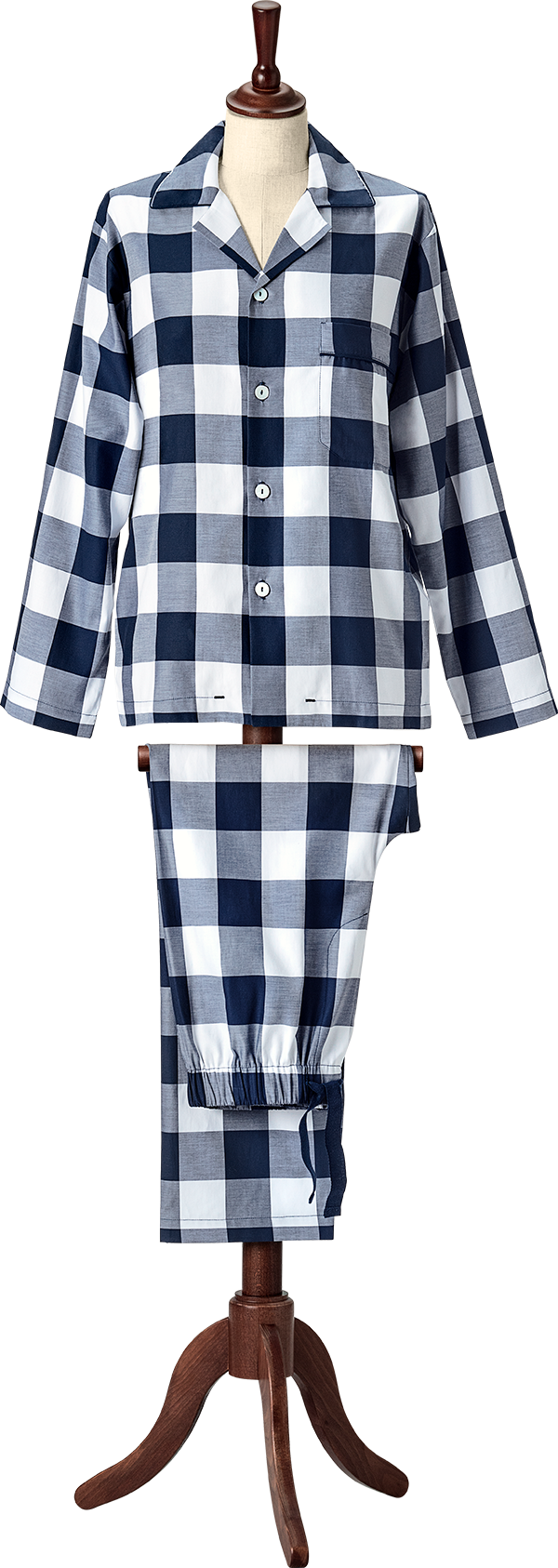 Blue Check Pajamas - Empire State Plaza (600x1686), Png Download