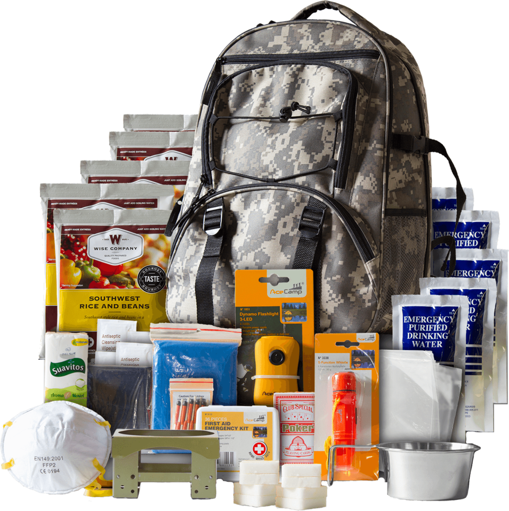 5 Day Camo Survival Backpack - Wise Foods 5 Day Survival Backpack, Camo (995x1000), Png Download