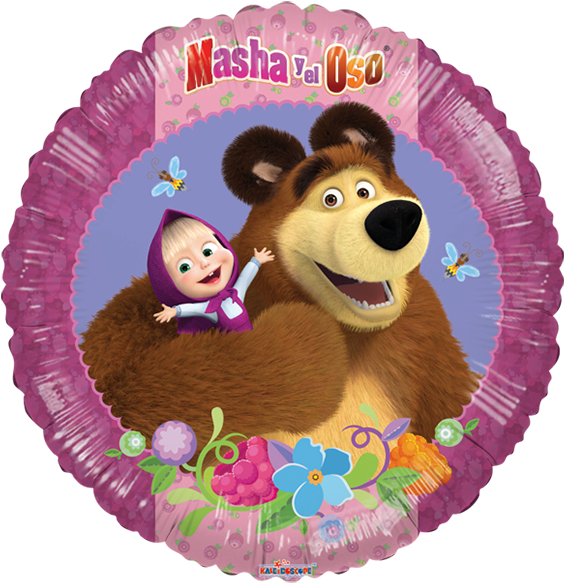 Masha Y El Oso - Globo De Masha Y El Oso (600x600), Png Download