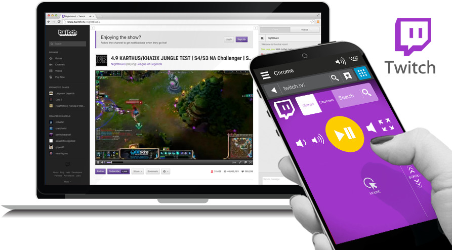 Twitch Remote - Computer (918x540), Png Download