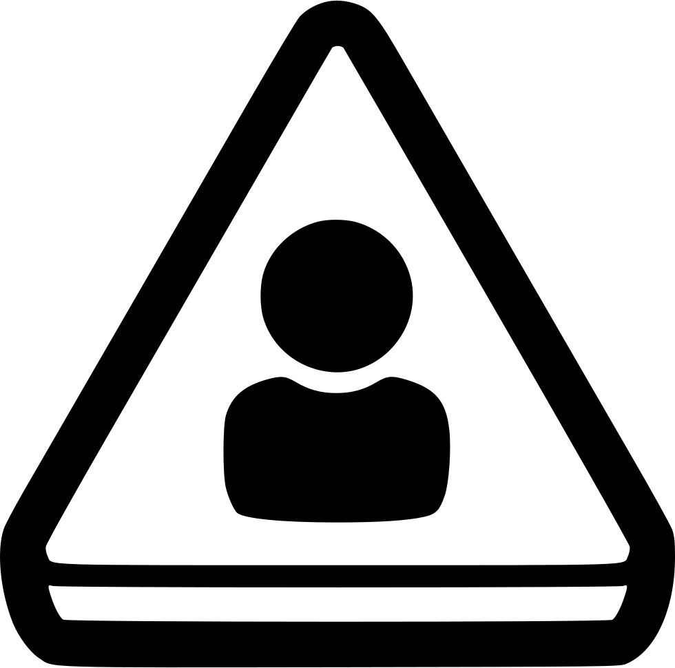 Caution Attention Person User Account Profile Comments - Sign (980x970), Png Download