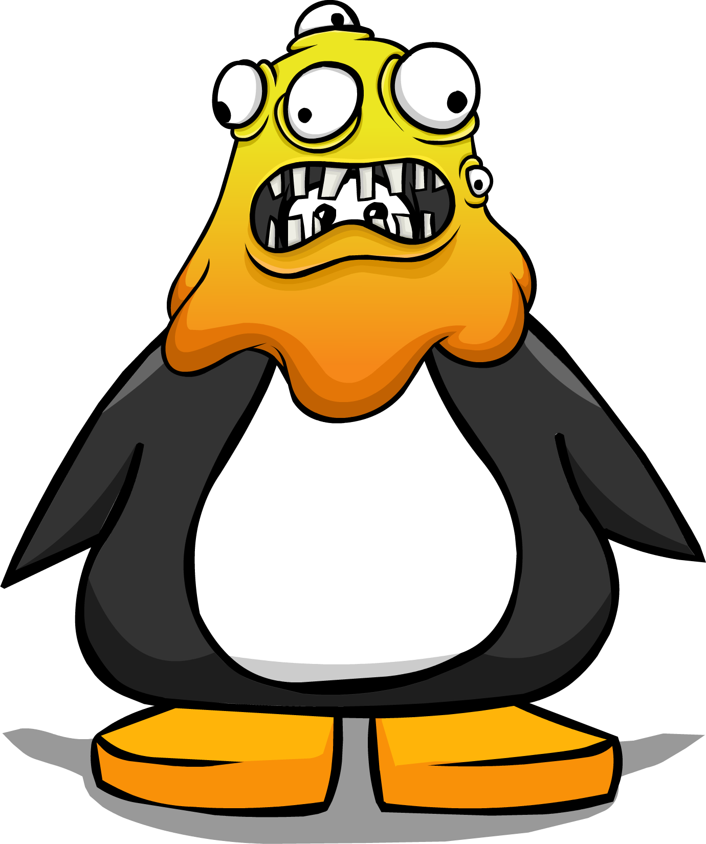 Orange Blob Pc - Penguin With Hard Hat (1380x1650), Png Download