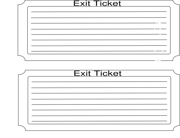 Exit Ticket Png - Free Printable Exit Ticket Template (600x462), Png Download