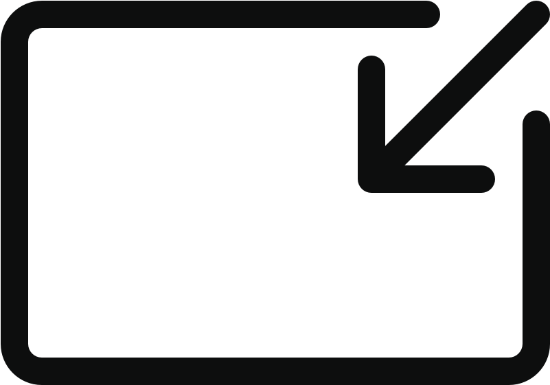 Arrow Fullscreen Box Exit - Mobile App (960x960), Png Download