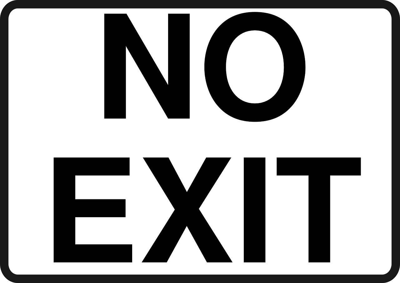 Mb Image/png - Black No Exit Sign (800x566), Png Download