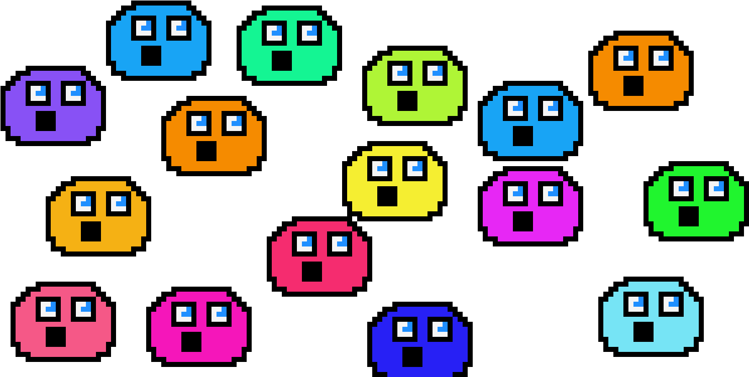 Pixel Blob Infestation - Pixel (1630x760), Png Download