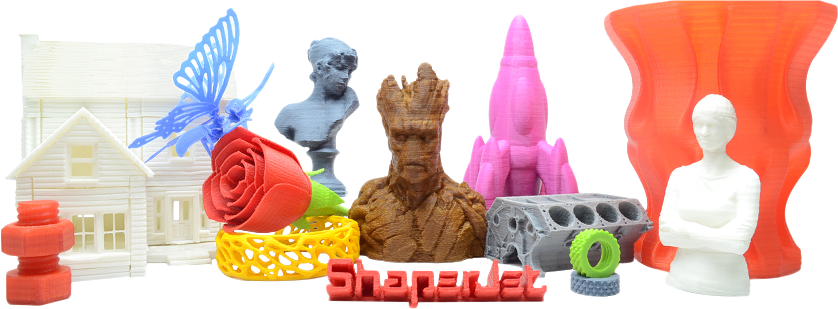 Shaperjet 3d Printed Objects Cover Pic Px - 3d Printed Objects Png (1702x630), Png Download