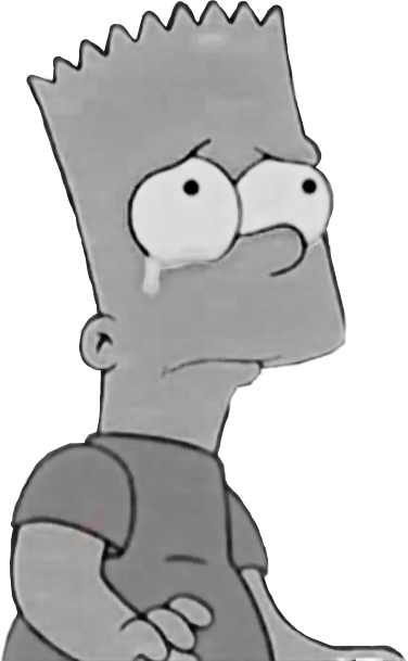 Report Abuse - Bart Sad Tumblr Png (376x609), Png Download