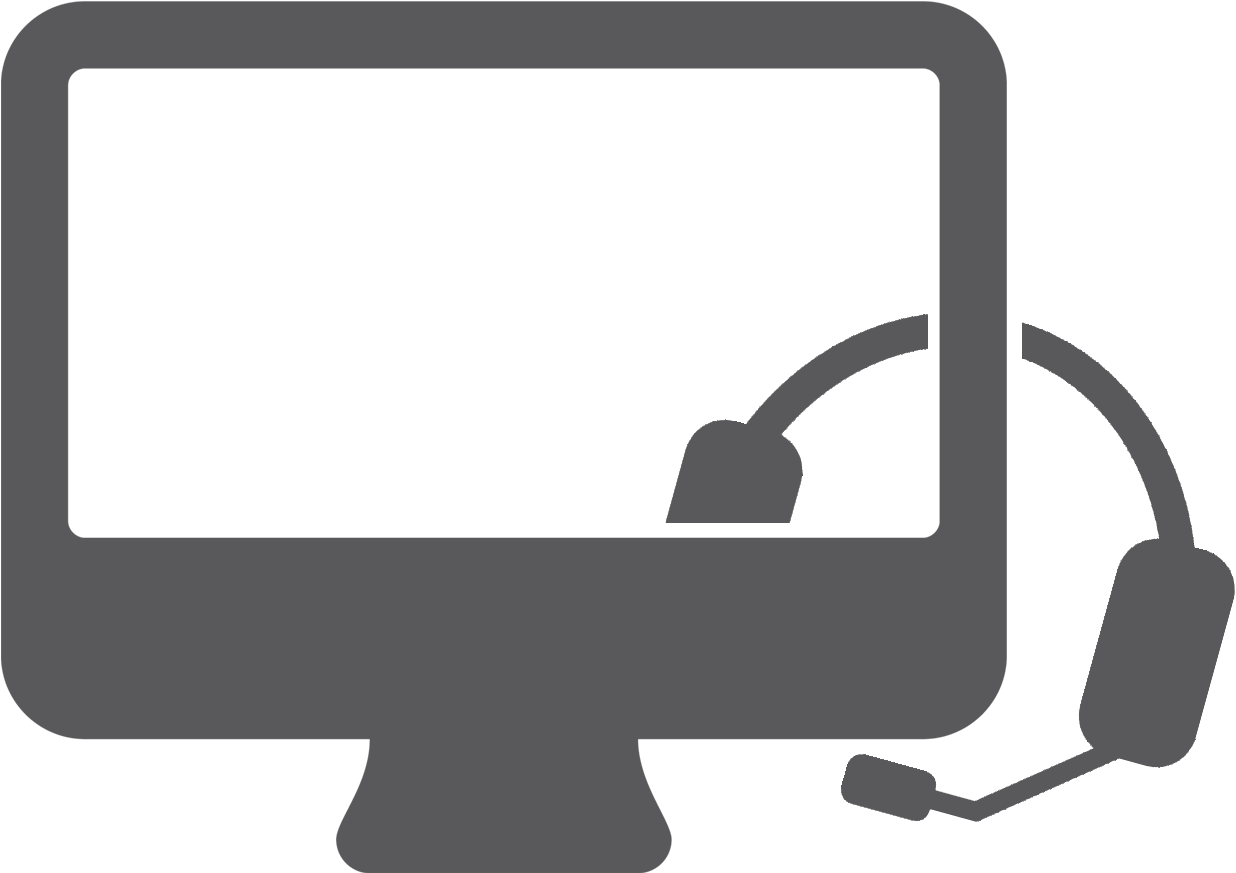 Desktop Monitor Icon - Technical Support Clipart (1251x872), Png Download