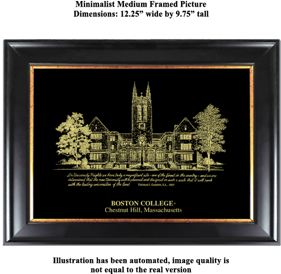 Eglomise Designs Boston College Minimalist Picture - Law School (750x750), Png Download