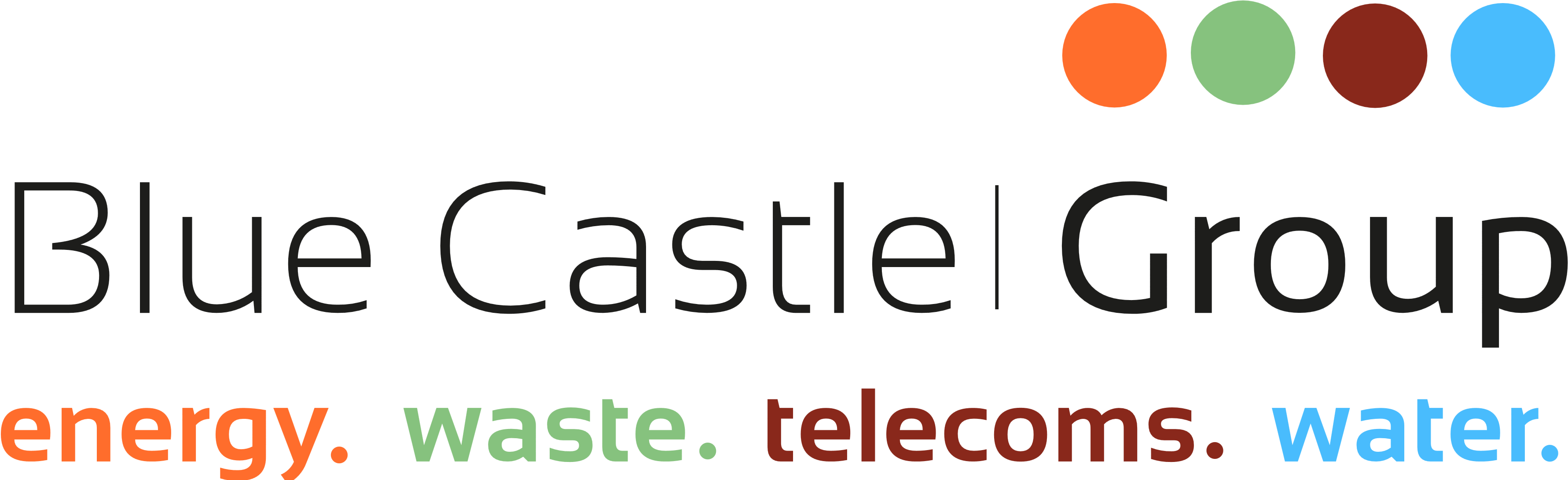 Blue Castle Group Waste Management - Circle (3679x1099), Png Download