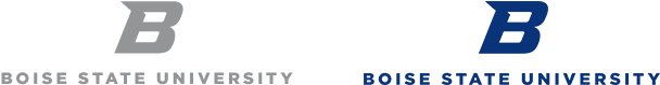 One Color Printing Boise State Logos - Boise State University (660x260), Png Download