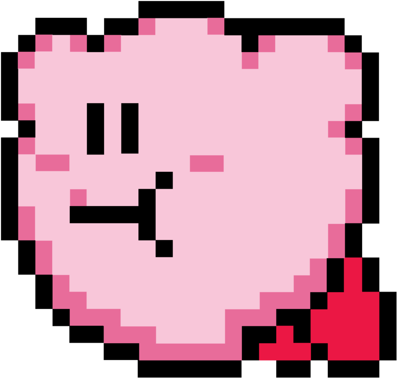 Graphic Black And White Image Kirbynes Png Fantendo - Minecraft Pixel Art Chrome (900x840), Png Download