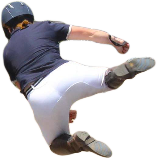 Cutout Of The Girl - Skateboarding (516x523), Png Download