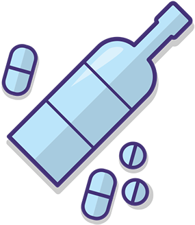 Alcohol Clipart Drug Use - Alcohol And Drugs Clipart (495x354), Png Download