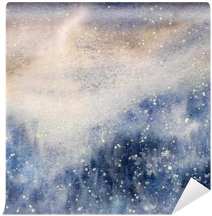 Abstract Texture Snowy Blizzard Winter Watercolor Painted - Watercolor Painting (400x400), Png Download
