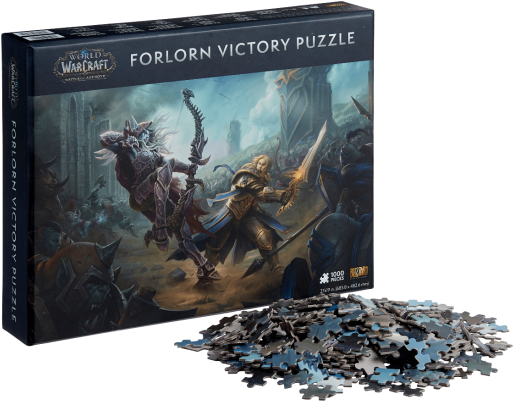 World Of Warcraft Forlorn Victory 1000-piece Puzzle - World Of Warcraft Battle For Azeroth (550x550), Png Download