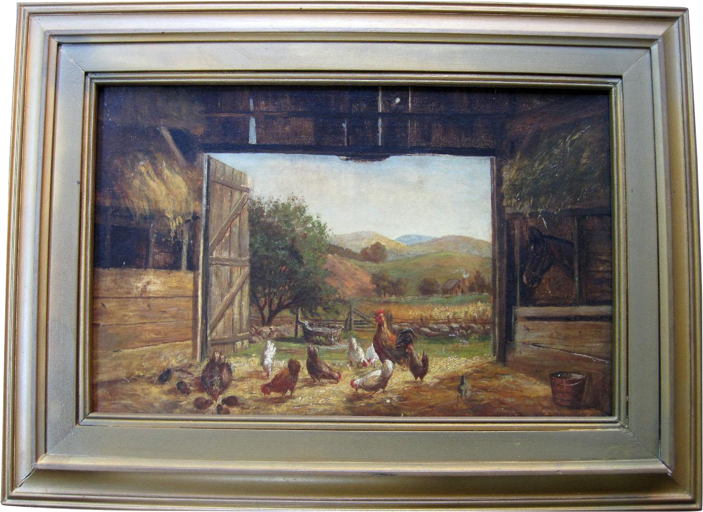 New Hampshire Barn Painting - Painting (1521x1108), Png Download