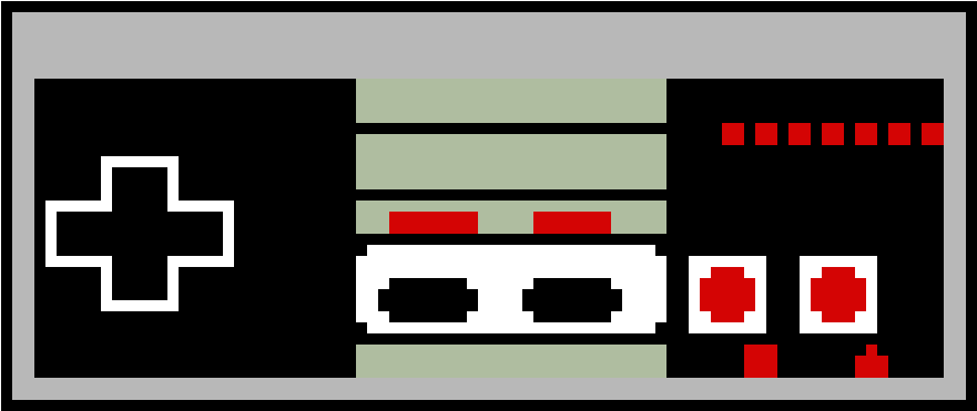 Nes Controller - Cross-stitch (990x490), Png Download