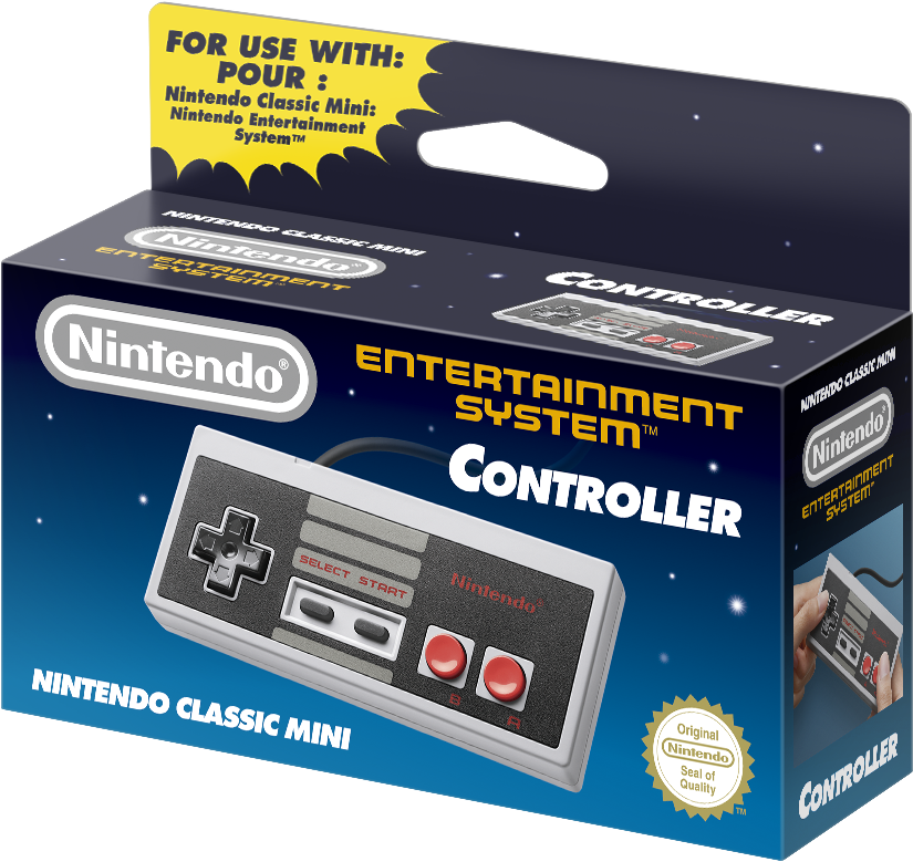Image Nintendo Classic Entertainment - Nintendo Nes Mini Controller (1600x1200), Png Download