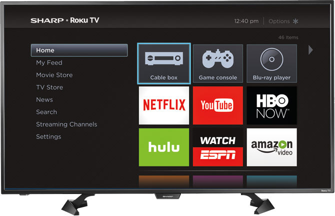 Led 1080p Smart Hdtv Roku Tv - 55 Inch Sharp Roku Tv (670x432), Png Download