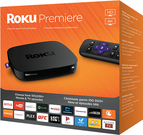Roku Premiere - Roku 4630ca Premiere+ Streaming Player (790x467), Png Download