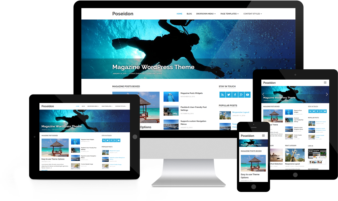 Poseidon Responsive Layout - Member Of The Combat Camera Underwater (1170x708), Png Download