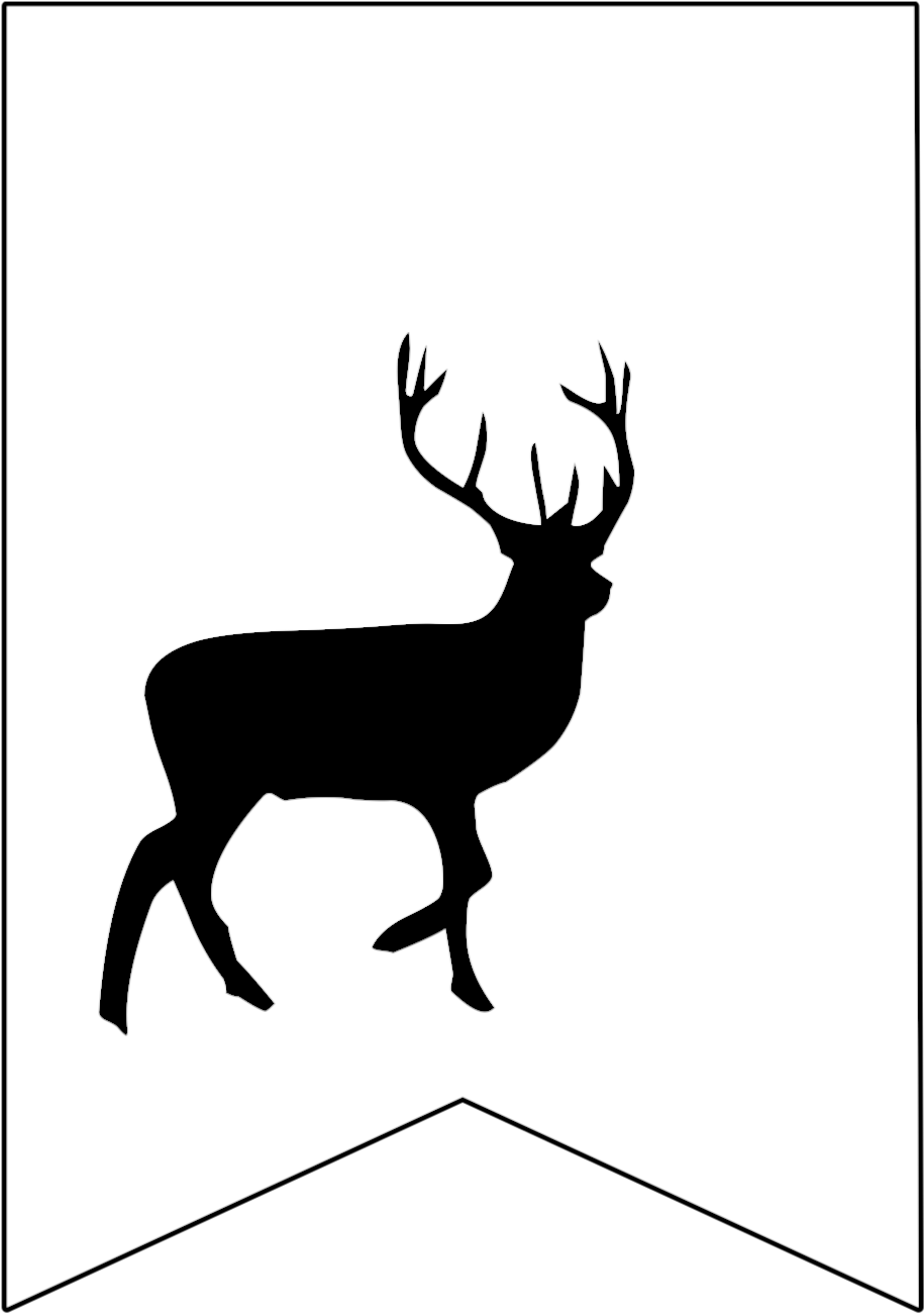 Stag - Deer Clipart Silhouette (1042x1389), Png Download